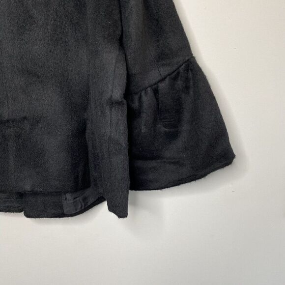 JESSICA LONDON Jacket Womens 14W Black Wool-Blend Bell Sleeve NEW Soft Plush - Picture 5 of 9